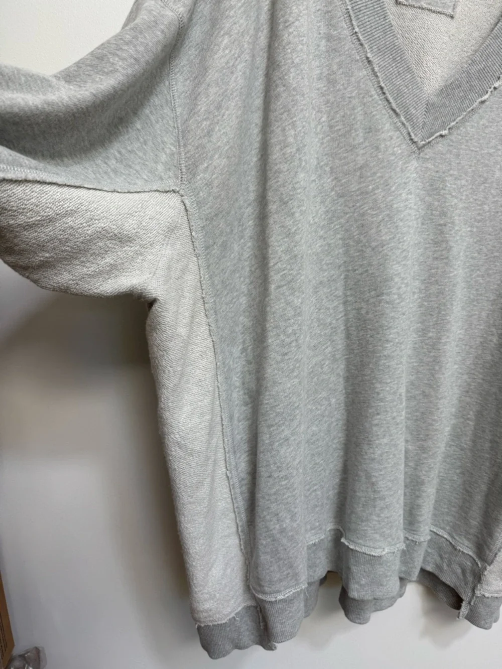 Aerie Vacay Everyday V-Neck Sweatshirt Women’s XXL Oversized Loungewear Travel - Picture 6 of 12